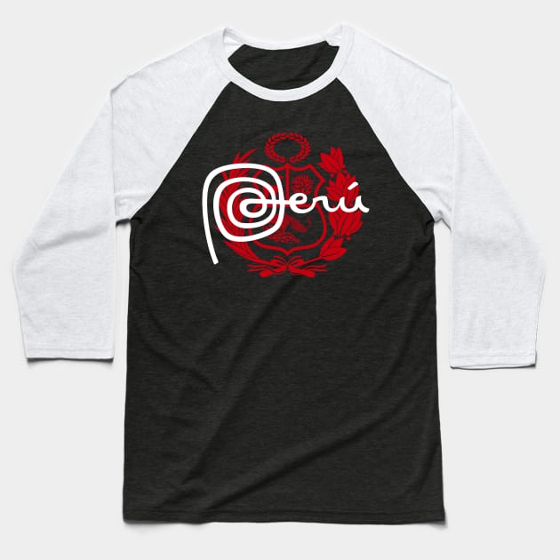 Peru Logo - Escudo del Perú - Marca Peru Baseball T-Shirt by verde